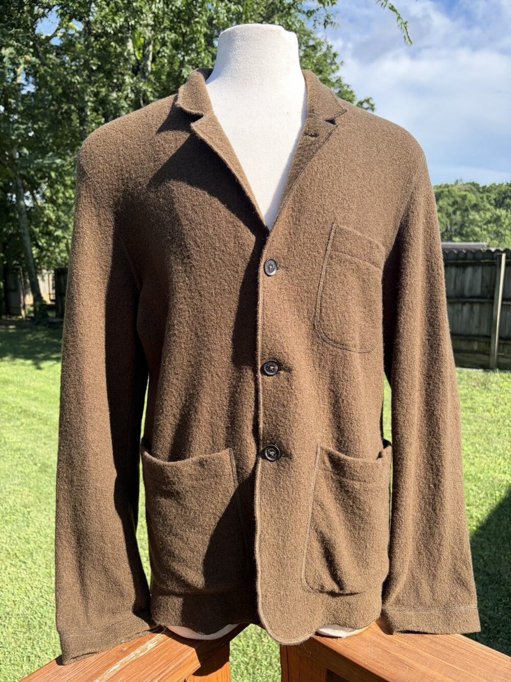 Buck Mason Brown 100% Wool Chore Coat Men’s Large